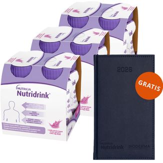 Zestaw Nutridrink, preparat odżywczy, smak owoców leśnych, 12 x 125 ml + kalendarz książkowy na 2026 rok gratis - zdjęcie produktu