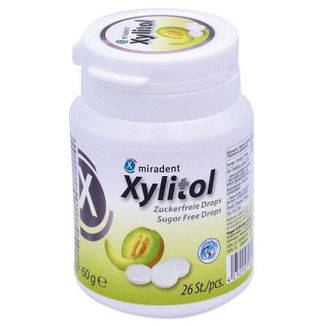 Miradent Xylitol, cukierki z ksylitolem, smak melonowy, 26 sztuk - zdjęcie produktu