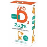 ApoD3 Żujki 1000 j.m., dla dzieci od 3 lat, smak pomarańczowy, 30 kapsułek do żucia USZKODZONE OPAKOWANIE - miniaturka zdjęcia produktu