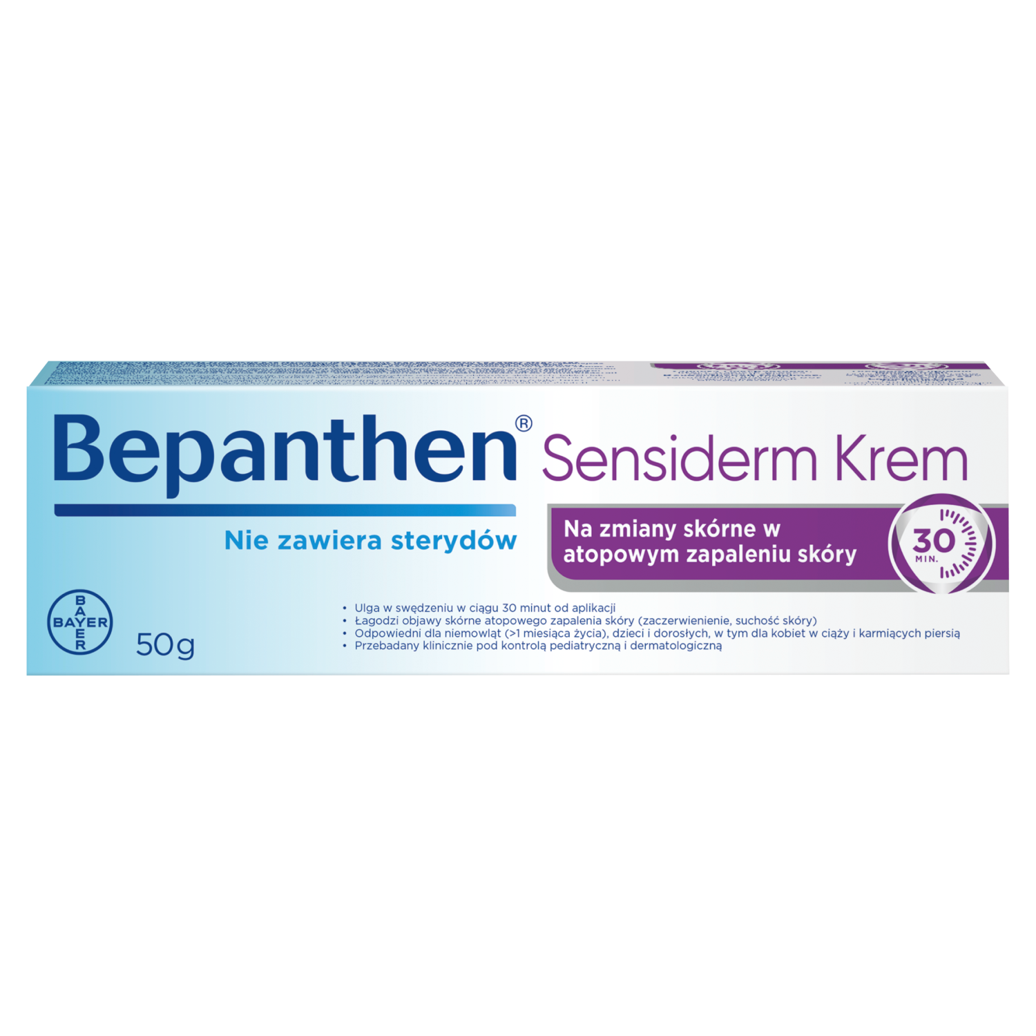 Bepanthen Bepanthen Sensiderm Krem, pielęgnacja w AZS i egzemie, od 1 miesiąca, 50 g