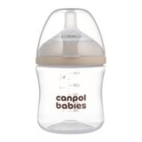 Canpol Babies, butelka antykolkowa Natural Shape ze smoczkiem dwustrefowym, od urodzenia, 150 ml - miniaturka zdjęcia produktu