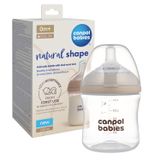 Canpol Babies, butelka antykolkowa Natural Shape ze smoczkiem dwustrefowym, od urodzenia, 150 ml - miniaturka zdjęcia produktu
