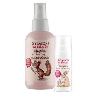 Zestaw Sylveco Dla Dzieci, odżywka ułatwiająca rozczesywanie, bez spłukiwania, po 3 roku życia, 150 ml + łagodzący krem do twarzy, po 3 roku życia, 50 ml - zdjęcie produktu