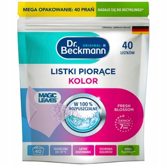 Dr. Beckmann Magic Leaves, listki piorące, Fresh Blossom, kolor, 20 sztuk - zdjęcie produktu