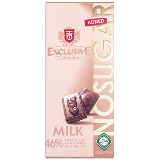 Taitau Czekolada mleczna 46% kakao, bez dodatku cukru, 100 g - zdjęcie produktu