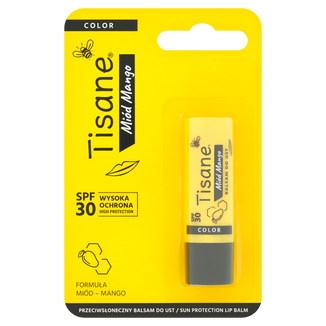 Tisane Color, balsam do ust, miód mango, SPF 30, 5,1 g - zdjęcie produktu