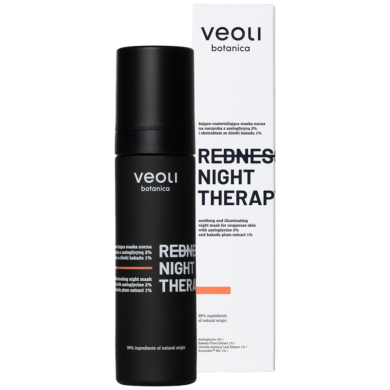 Nieznana Veoli Botanica Redness Night Therapy, kojąco-rozświetlająca maska nocna, 50 ml — Inhaltsstoffe und Bewertung