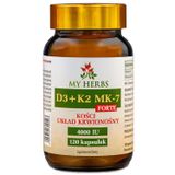 My Herbs D3 + K2 MK-7 Forte, 120 kapsułek - miniaturka zdjęcia produktu