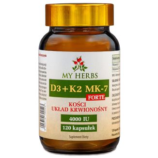 My Herbs D3 + K2 MK-7 Forte, 120 kapsułek - zdjęcie produktu