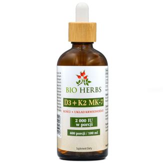 My Herbs D3 + K2 MK-7 2000IU, 100 ml KRÓTKA DATA My Herbs D3 + K2 MK-7 2000IU, 100 ml KRÓTKA DATA - zdjęcie produktu
