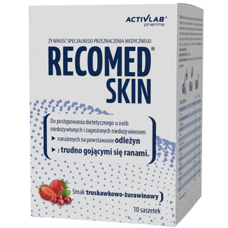Activlab Pharma RecoMed Skin, preparat odżywczy, smak truskawka-żurawina, 25 g x 10 saszetek USZKODZONE OPAKOWANIE - zdjęcie produktu