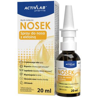 ActivLab Pharma Nosek, spray do nosa z ektoiną, 20 ml ActivLab Pharma Nosek, spray do nosa z ektoiną, 20 ml - zdjęcie produktu