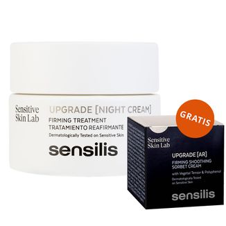 Sensilis Upgrade, krem na noc, ujędrniający i korygujący zmarszczki, 50 ml + krem sorbet ujędrniający i łagodzący, 5 ml gratis - zdjęcie produktu