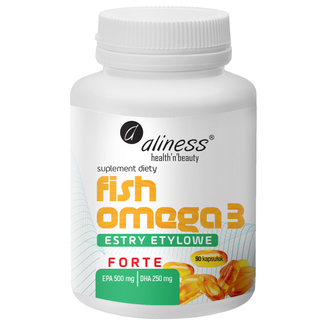 Aliness Fish Omega 3 Forte Estry 500/250 mg, 90 kapsułek - zdjęcie produktu