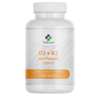 Medfuture Witamina D3 + K2 Max Formuła, 120 kapsułek - zdjęcie produktu