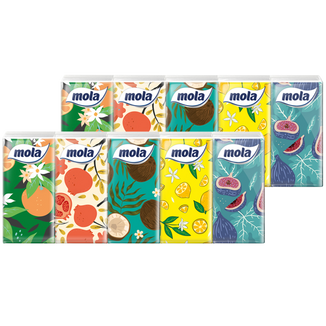 Zestaw Mola Inspiracje, chusteczki higieniczne, 3-warstwowe, Tropical Jungle, 20 x 10 sztuk - zdjęcie produktu