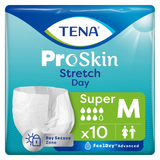 Tena Stretch ProSkin Super Day, pieluchomajtki, rozmiar M, 86-116 cm, 10 sztuk - miniaturka zdjęcia produktu