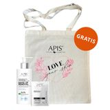 Zestaw Apis, nawilżający żel do mycia twarzy z kwasem hialuronowym, wszystkie typy cery, 300 ml + detoksykująca maska algowa, 20 g + torba "Love your skin" gratis - miniaturka zdjęcia produktu