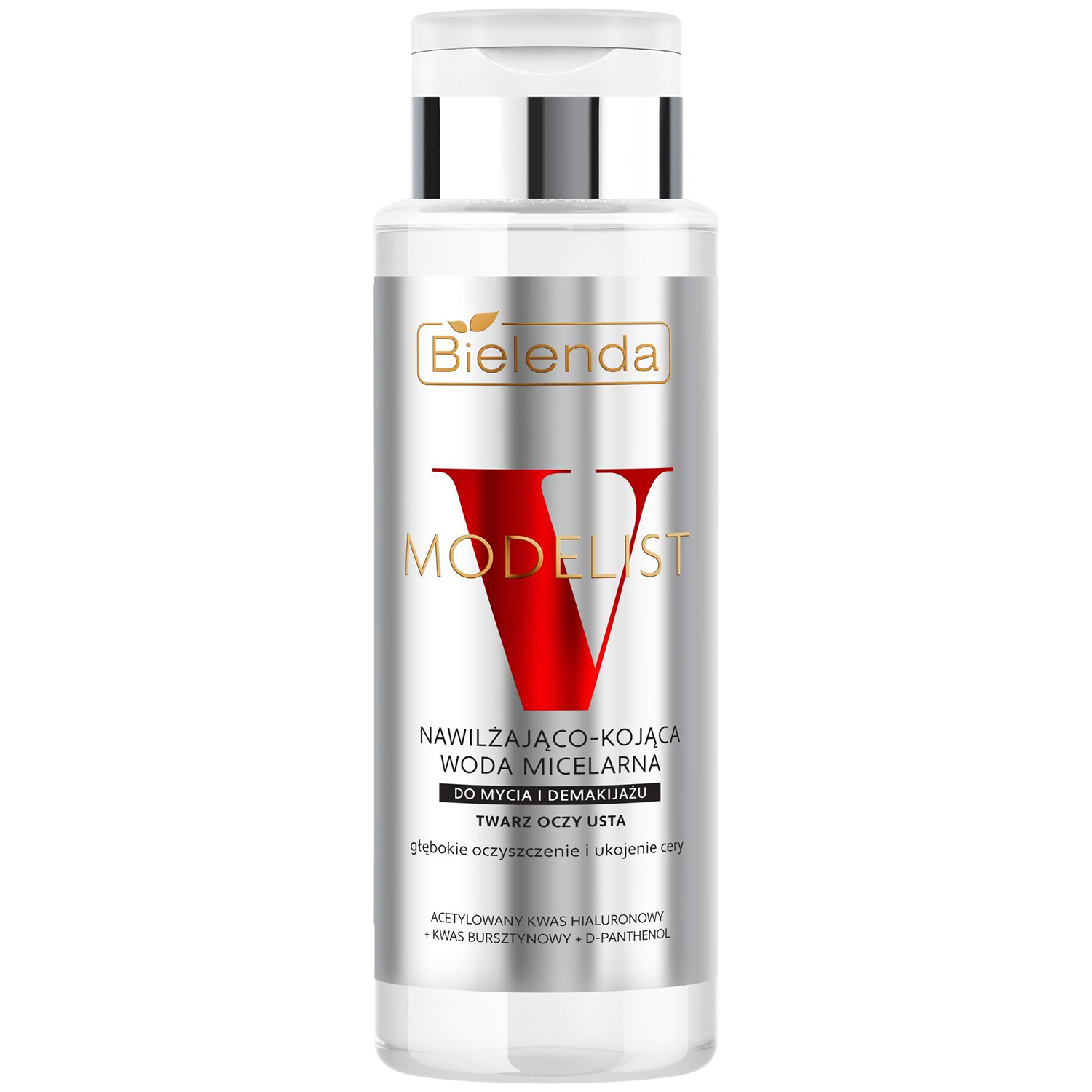 Nieznana Bielenda V-Modelist, feuchtigkeitsspendend-beruhigend Mizellenwasser zur Reinigung und Abschminken Gesicht, Augen und Lippen, 400 ml — Inhaltsstoffe und Bewertung
