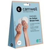 Carriwell, bawełniane wkładki laktacyjne, wielorazowe, białe, 6 sztuk - miniaturka zdjęcia produktu