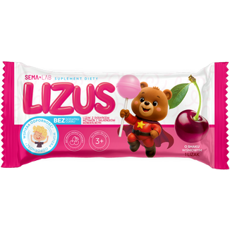 SEMA Lab Lizus, lizak multiwitamina, smak wiśniowy, od 3 lat, 1 sztuka - zdjęcie produktu