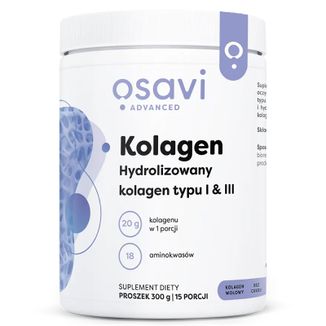 Osavi Advanced Hydrolizowany kolagen typu I & III, smak neutralny, 300 g - zdjęcie produktu