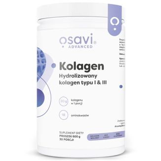 Osavi Advanced Hydrolizowany kolagen typu I & III, smak neutralny, 600 g - zdjęcie produktu