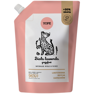 Yope Biała Lawenda i Grejpfrut, naturalne mydło w płynie, zapas, 600 ml - zdjęcie produktu