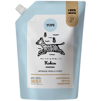 Yope Kokos i Ananas, naturalne mydło w płynie, zapas, 600 ml - zdjęcie produktu