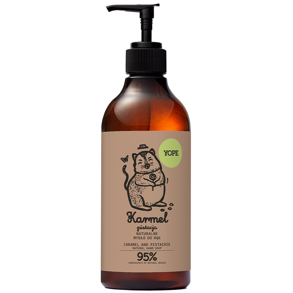 Nieznana Yope Pistacja i Karmel, naturalne mydło w płynie, 500 ml — Składniki i ocena