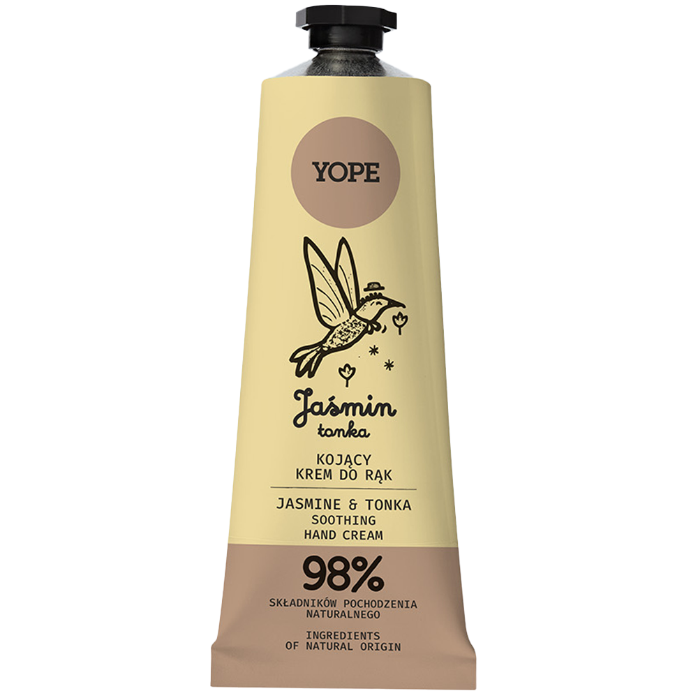Nieznana Yope Jaśmin i Tonka, kojący krem do rąk, 50 ml