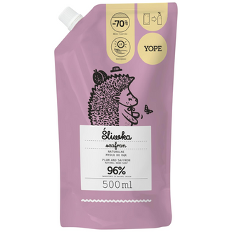 Yope Śliwka i Szafran, naturalne mydło w płynie, zapas, 500 ml - zdjęcie produktu