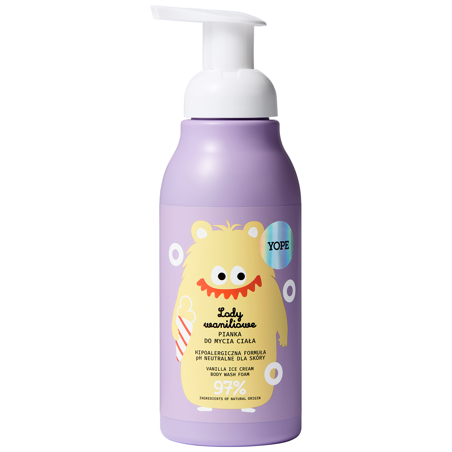 Nieznana Yope Lody Waniliowe, pianka do mycia ciała dla dzieci, 400 ml — Inhaltsstoffe und Bewertung
