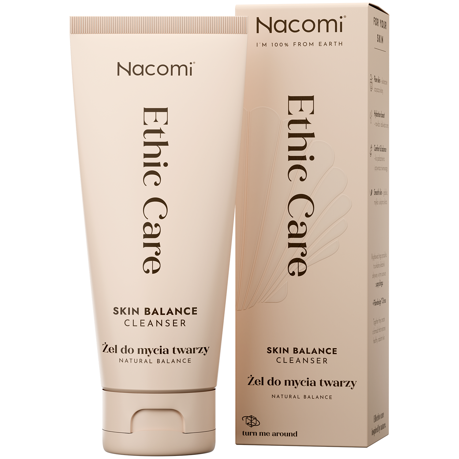 Nieznana Nacomi Ethic Care Skin Balance, żel do mycia twarzy, 100 ml