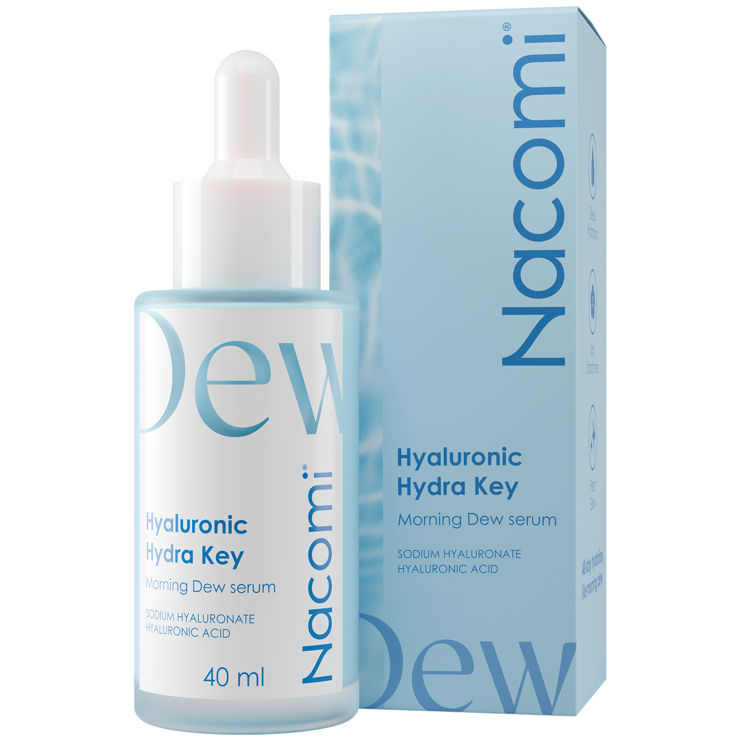 Nieznana Nacomi Hyaluronic Hydra Key-Deep Hydration, serum głęboko nawilżające, 40 ml — Składniki i ocena