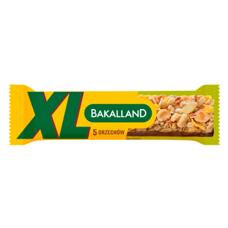 Bakalland Baton zbożowy XL, 5 orzechów, 55 g KRÓTKA DATA Bakalland Baton zbożowy XL, 5 orzechów, 55 g KRÓTKA DATA - zdjęcie produktu