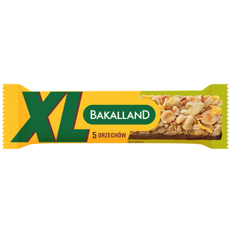 Bakalland Baton zbożowy XL, 5 orzechów, 55 g - zdjęcie produktu