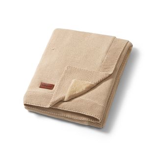 BabyOno, kocyk bawełniany z flanelowym podszyciem, 75 x 100 cm, jasny beż, od urodzenia, 1 sztuka - zdjęcie produktu