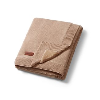 BabyOno, kocyk bawełniany z flanelowym podszyciem, 75 x 100 cm, ciemny beż, od urodzenia, 1 sztuka - zdjęcie produktu