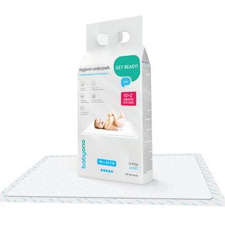 BabyOno, podkłady higieniczne, 40 x 60 cm, 10 sztuk + 2 gratis - zdjęcie produktu