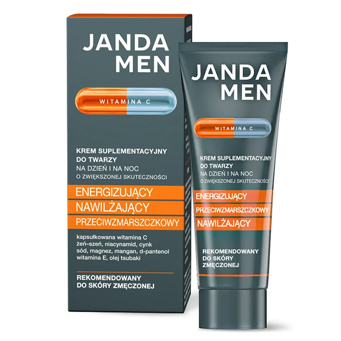 Nieznana Janda Men, krem suplementacyjny do twarzy dla mężczyzn, Witamina C, 50 ml