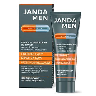 Janda Men, krem suplementacyjny do twarzy dla mężczyzn, Witamina C, 50 ml - zdjęcie produktu
