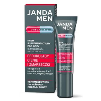 Janda Men, krem suplementacyjny pod oczy dla mężczyzn, Omega 3-6-9, 15 ml - zdjęcie produktu