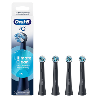 Oral-B iO Ultimate Clean, końcówki wymienne do szczoteczki magnetycznej, czarne, 4 sztuki - zdjęcie produktu