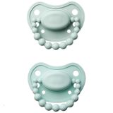 Luu Kids, smoczek uspokajający, od 6 miesiąca, pozycjonujący, silikonowy, Frozen Sage i Vivid Mint, 2 sztuki - miniaturka zdjęcia produktu