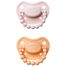 Luu Kids, smoczek uspokajający, 0-3 miesiące, pozycjonujący, silikonowy, Velvet Blush i Summer Apricot, 2 sztuki - miniaturka  zdjęcia produktu