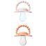 Luu Kids, smoczek uspokajający, 3-6 miesięcy, pozycjonujący, silikonowy, Velvet Blush i Summer Apricot, 2 sztuki - miniaturka 2 zdjęcia produktu