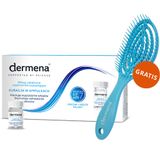 Dermena Hair Care, kuracja hamująca wypadanie włosów, 5 ml x 15 ampułek + szczotka trychologiczna gratis - miniaturka zdjęcia produktu
