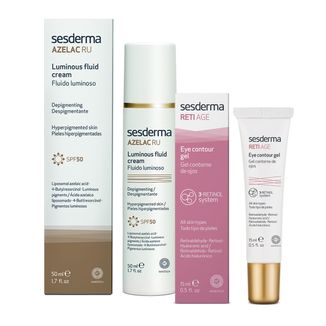 Zestaw Sesderma Azelac RU, emulsja rozświetlająca SPF 50+, 50 ml + krem-żel pod oczy i kontur oka, 15 ml - zdjęcie produktu
