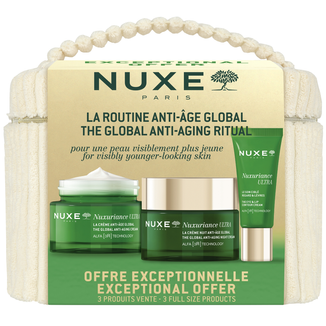 Zestaw Nuxe Nuxuriance Ultra, krem przeciwstarzeniowy na dzień, 50 ml + krem na noc, 50 ml + krem do okolic oczu i ust, 15 ml + kosmetyczka - zdjęcie produktu